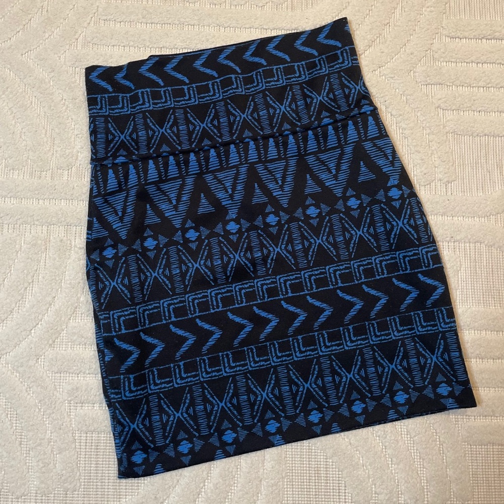 Aztec Print Bodycon Mini Skirt